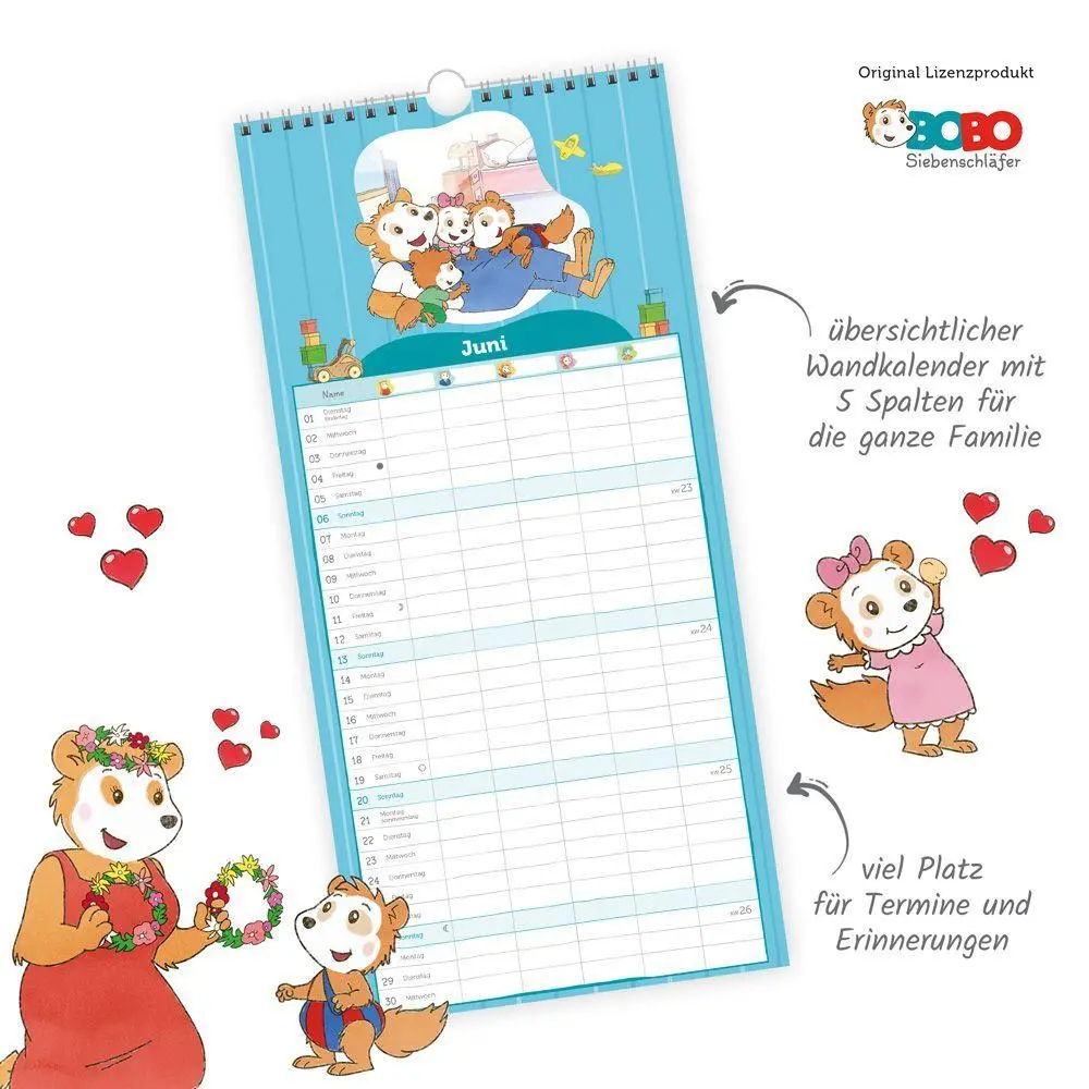 Bild: 9783988027405 | TRÖTSCH - Familienkalender Bobo Siebenschläfer 2027 | Wandkalender