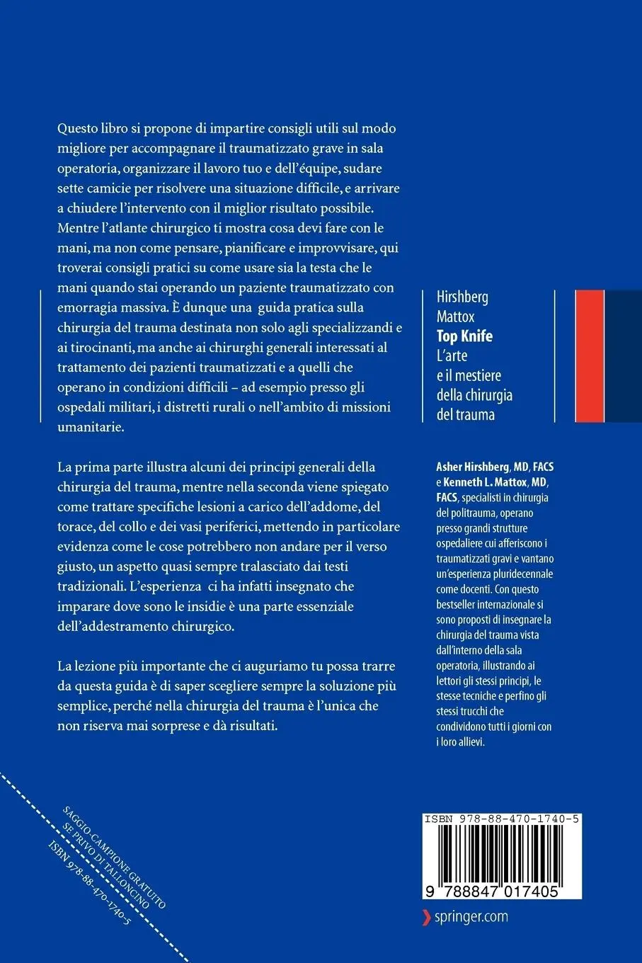 Rückseite: 9788847017405 | Top Knife | L'Arte e il Mestiere Della Chirurgia del Trauma | Buch