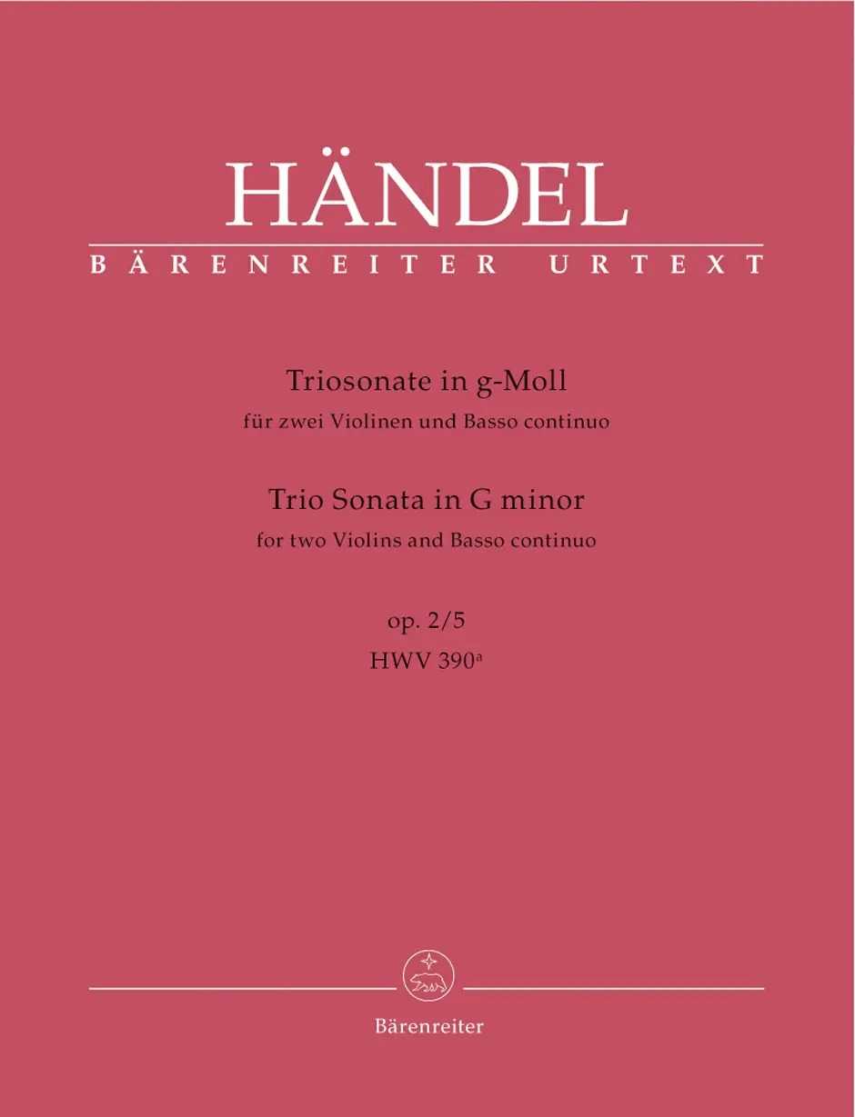 Cover: 9790006507405 | Trio Sonata for two Violins and Basso continuo | Händel | Buch