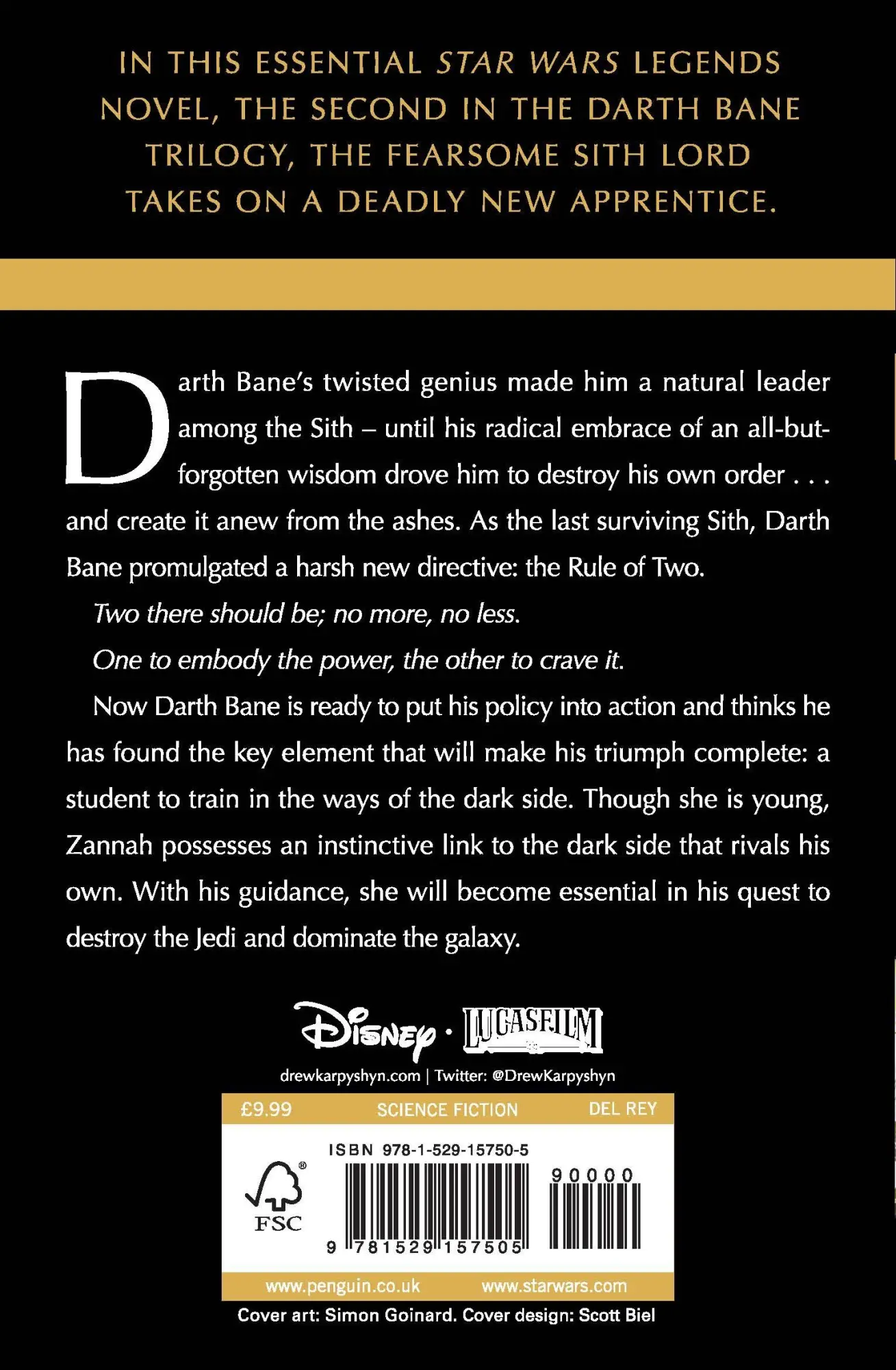 Cover: 9781529157505 | Star Wars: Darth Bane - Rule of Two | Drew Karpyshyn | Taschenbuch