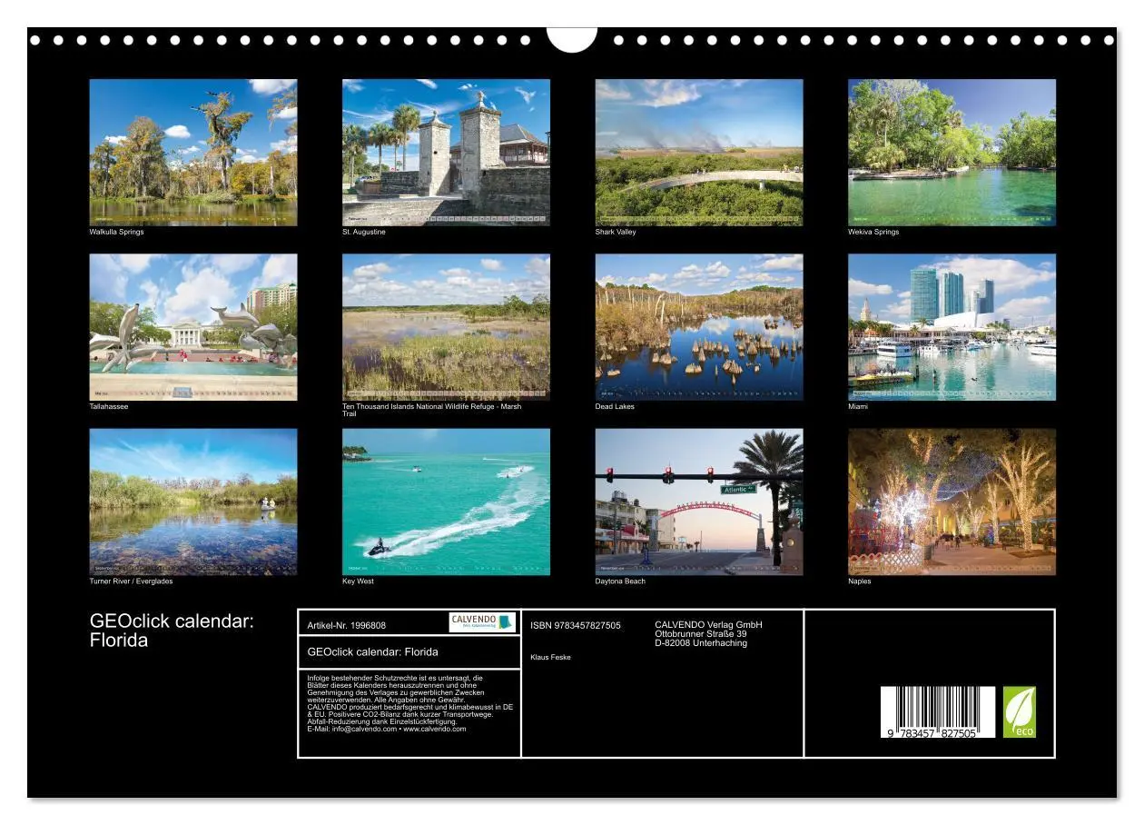 Bild: 9783457827505 | GEOclick calendar: Florida (Wandkalender 2026 DIN A3 quer),...