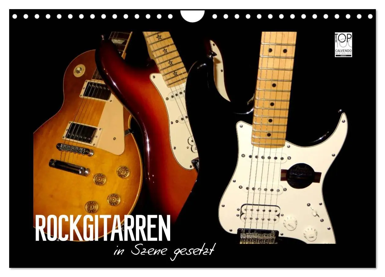 Cover: 9783516157505 | ROCKGITARREN in Szene gesetzt (Wandkalender 2026 DIN A4 quer),...