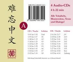 Rückseite: 9783940497505 | Unvergessliches Chinesisch, Stufe A | Sprachtraining | Hefei Huang