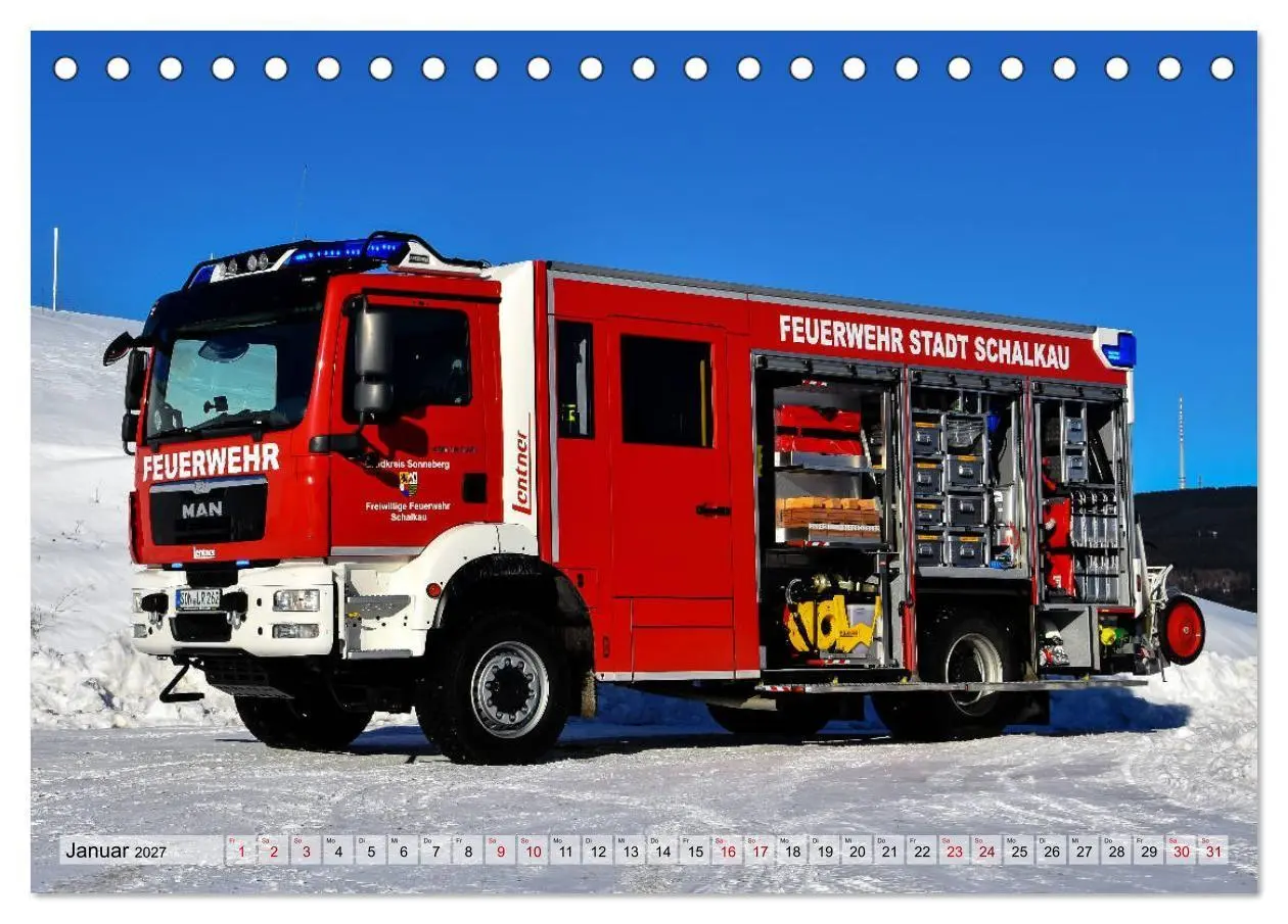 Bild: 9783569787605 | Feuerwehrfahrzeuge (Tischkalender 2027 DIN A5 quer), CALVENDO...