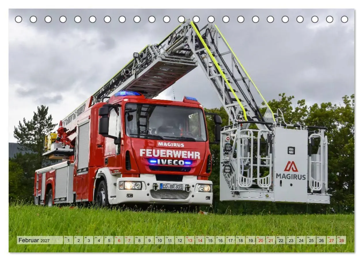 Bild: 9783569787605 | Feuerwehrfahrzeuge (Tischkalender 2027 DIN A5 quer), CALVENDO...
