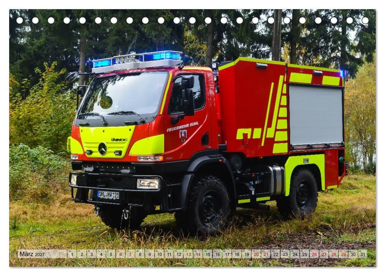 Bild: 9783569787605 | Feuerwehrfahrzeuge (Tischkalender 2027 DIN A5 quer), CALVENDO...