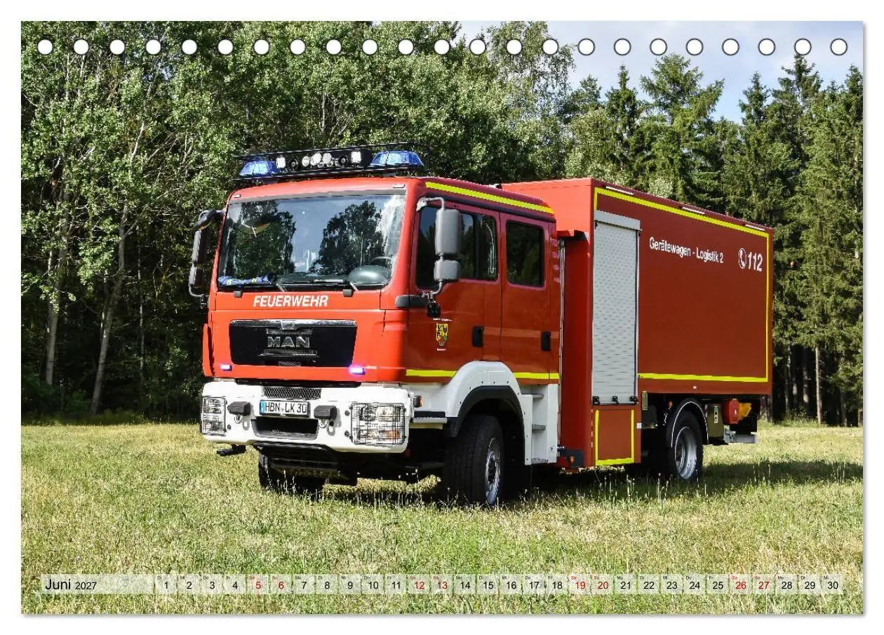 Bild: 9783569787605 | Feuerwehrfahrzeuge (Tischkalender 2027 DIN A5 quer), CALVENDO...