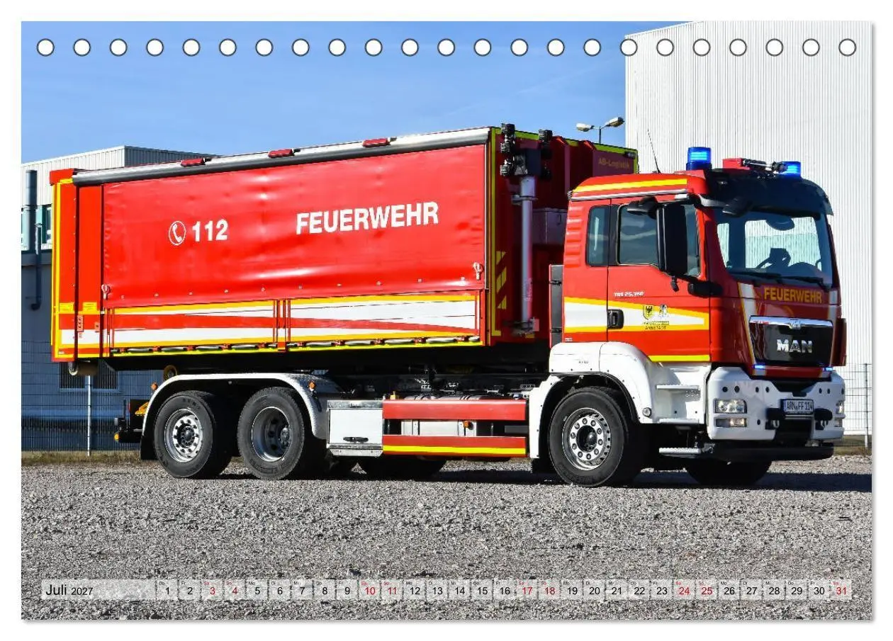 Bild: 9783569787605 | Feuerwehrfahrzeuge (Tischkalender 2027 DIN A5 quer), CALVENDO...