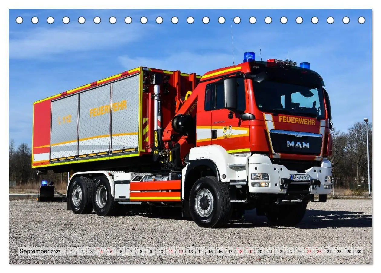 Bild: 9783569787605 | Feuerwehrfahrzeuge (Tischkalender 2027 DIN A5 quer), CALVENDO...