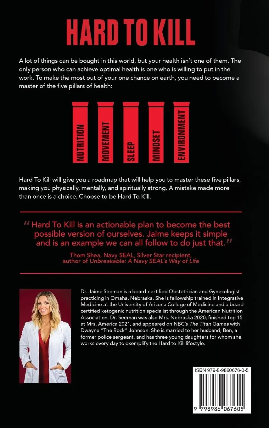 Rückseite: 9798986067605 | Hard to Kill | Master the Mindset to Maximize Your Years | Seeman