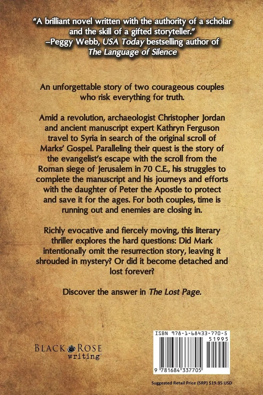 Rückseite: 9781684337705 | The Lost Page | An Archaeological Thriller | Joe Edd Morris | Buch