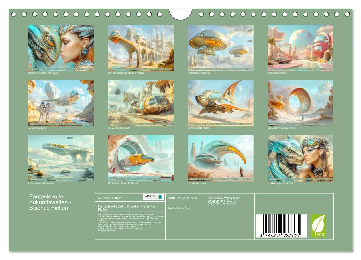 Bild: 9783457287705 | Fantasievolle Zukunftswelten - Science Fiction (Wandkalender 2026...