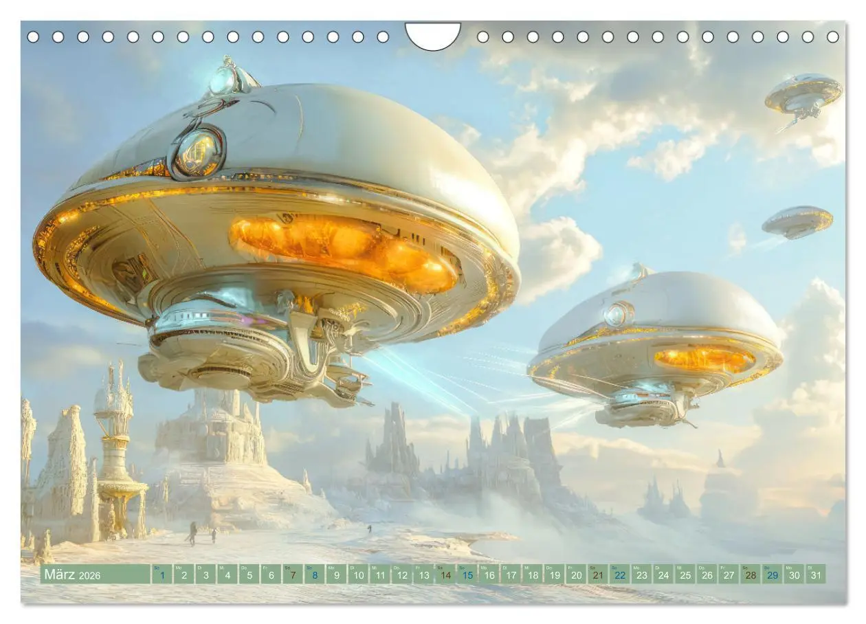 Bild: 9783457287705 | Fantasievolle Zukunftswelten - Science Fiction (Wandkalender 2026...