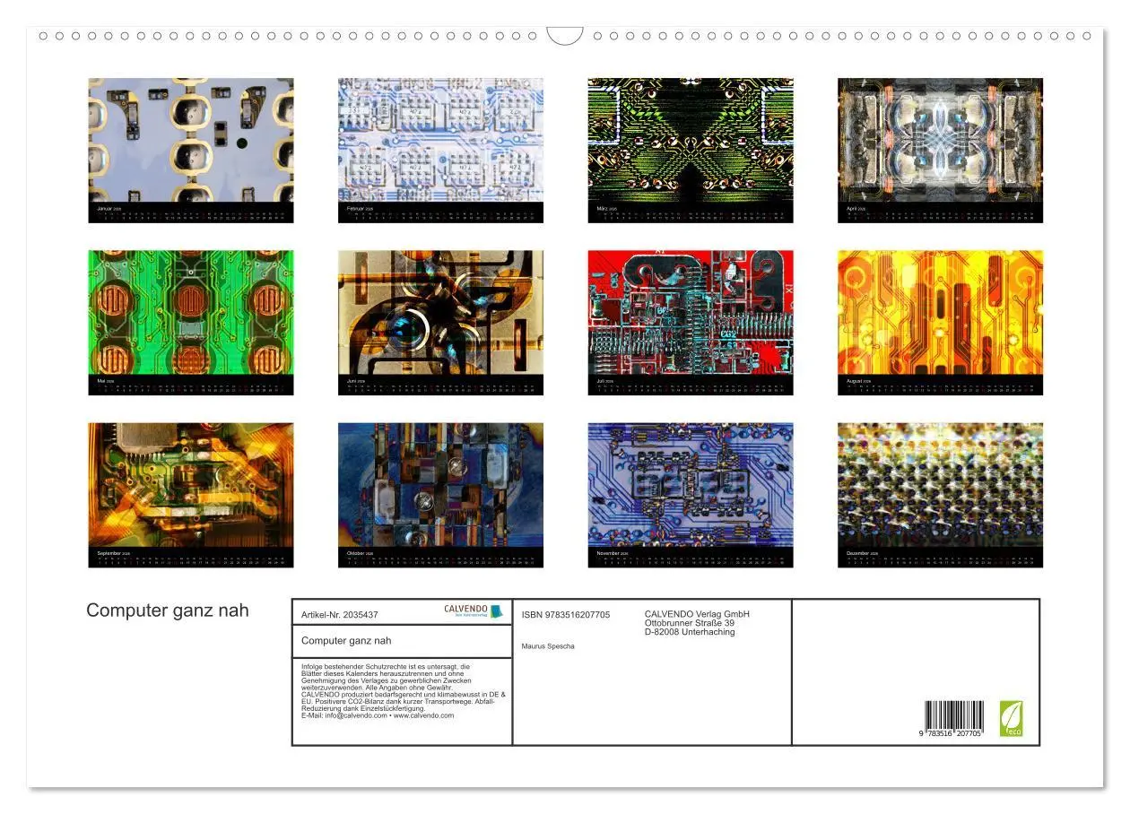 Bild: 9783516207705 | Computer ganz nah (Wandkalender 2026 DIN A2 quer), CALVENDO...