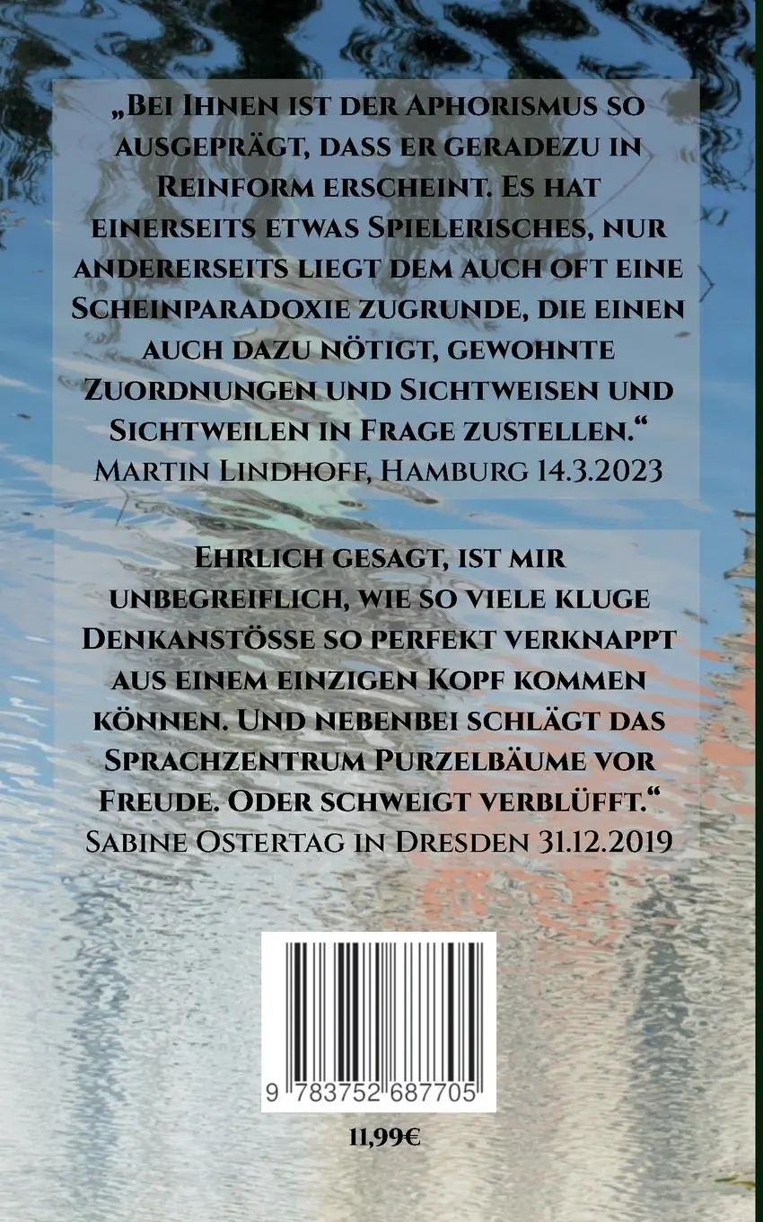 Rückseite: 9783752687705 | Spiegelungen | Aphorismen à la Carte | Michael Richter | Taschenbuch