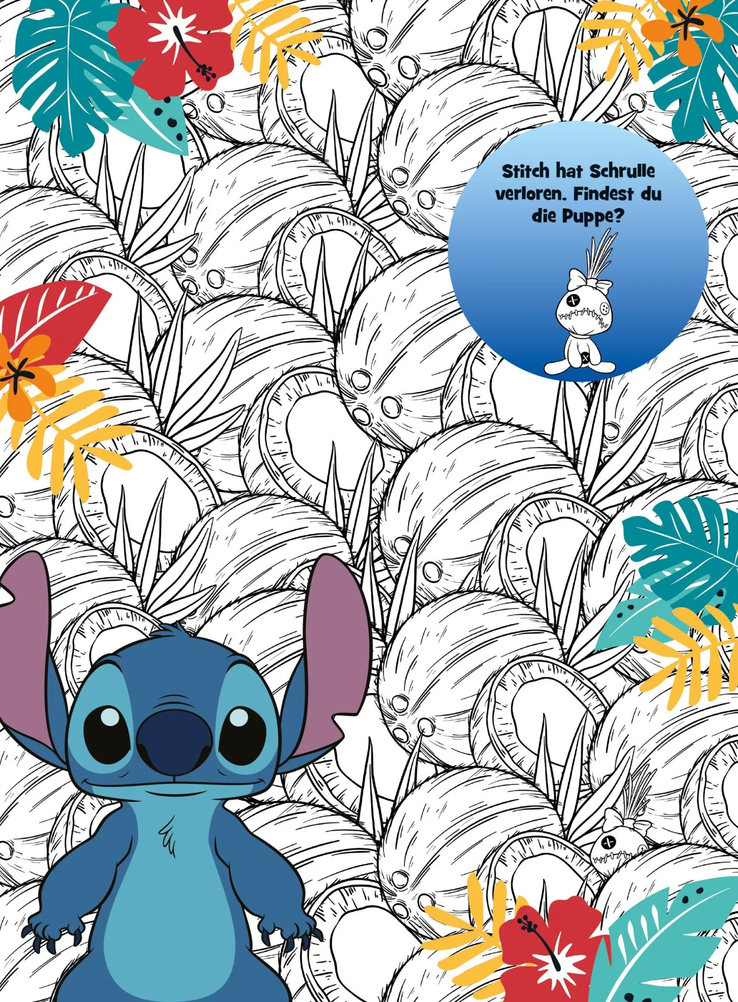 Bild: 9783833247705 | Disney Stitch: Mein Wimmelmalblock | Malblock mit 2 Stickerbögen