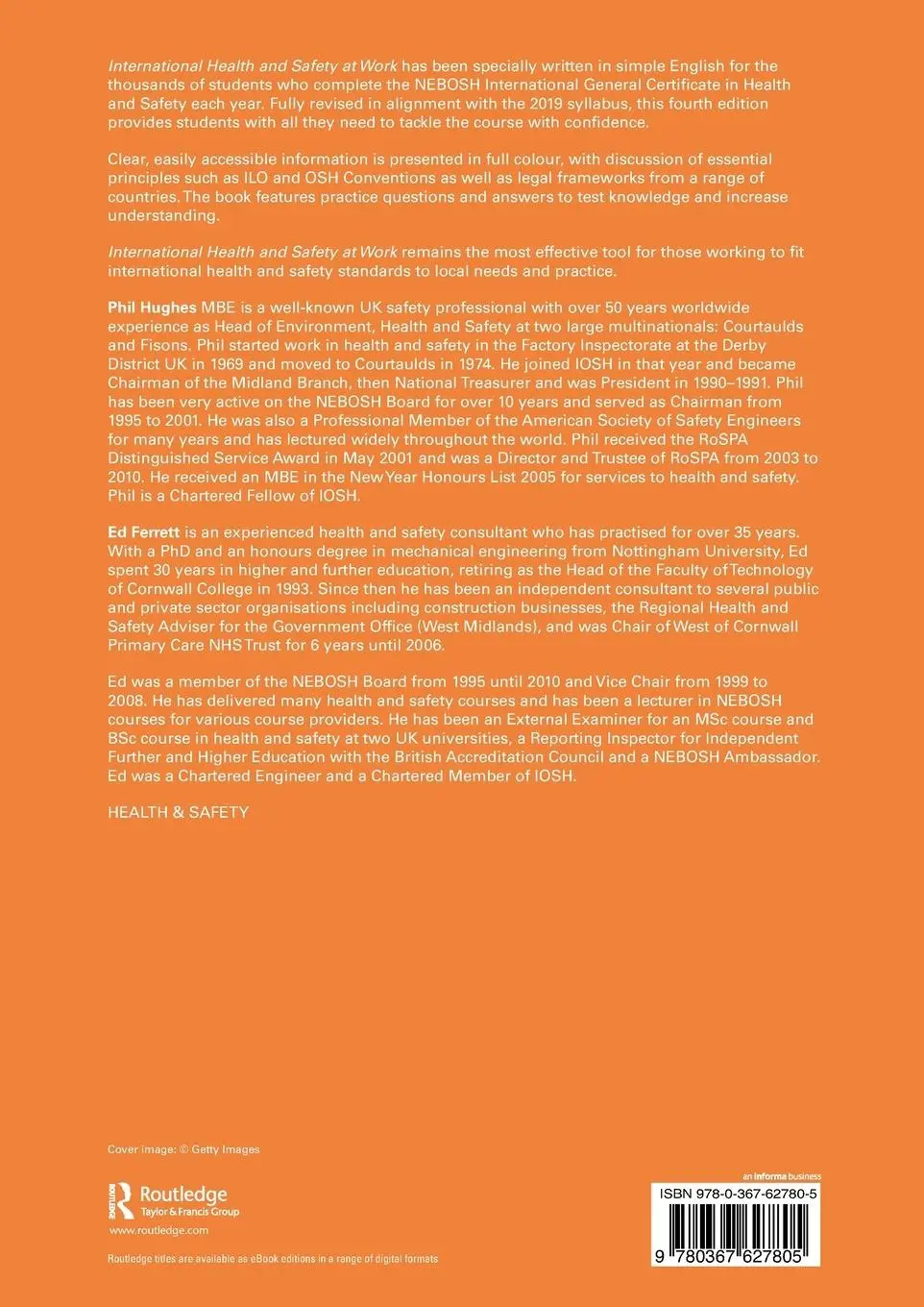 Rückseite: 9780367627805 | International Health and Safety at Work | Phil Hughes (u. a.) | Buch