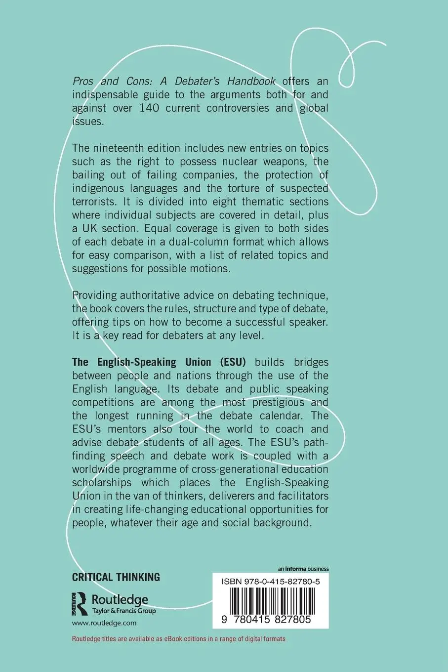 Rückseite: 9780415827805 | Pros and Cons | A Debaters Handbook | Debbie Newman (u. a.) | Buch