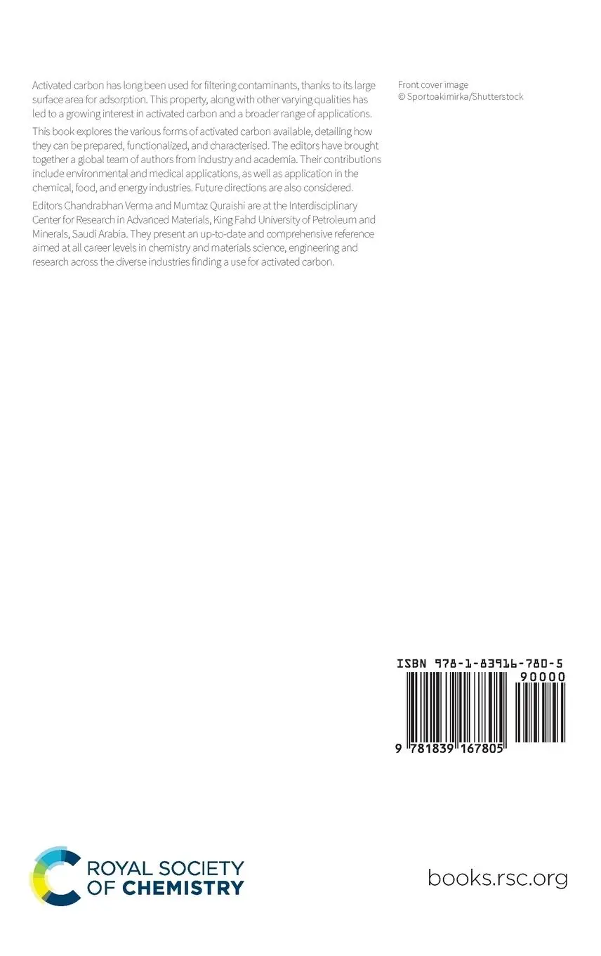 Rückseite: 9781839167805 | Activated Carbon | Progress and Applications | Verma (u. a.) | Buch