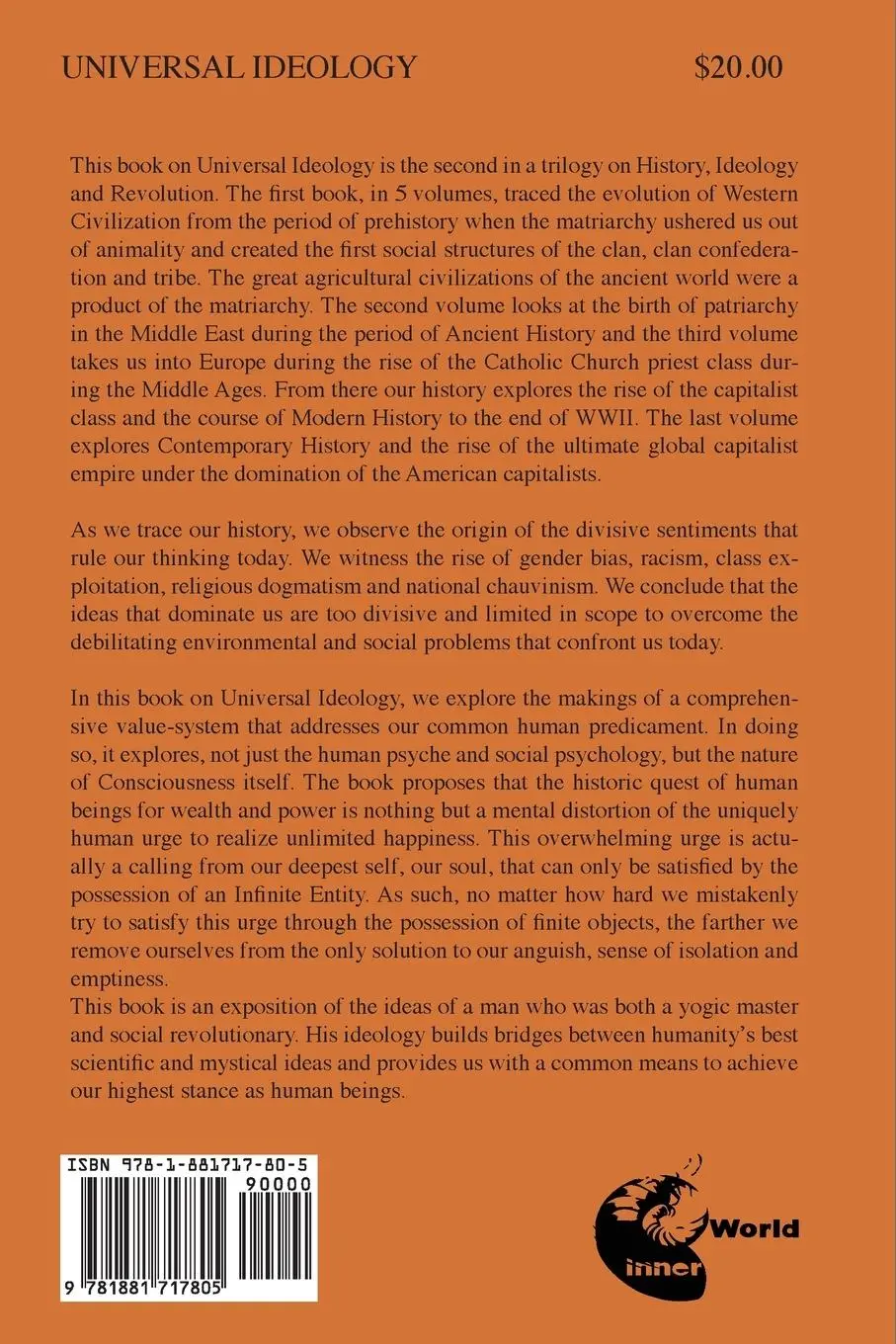 Rückseite: 9781881717805 | Universal Ideology: The Thought of P.R. Sarkar | Chuck Paprocki | Buch