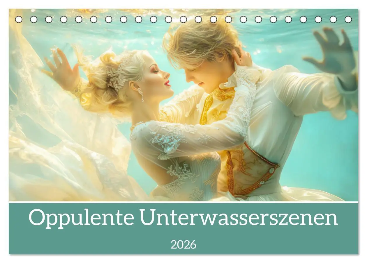 Cover: 9783457347805 | Opulente Unterwasserromanzen (Tischkalender 2026 DIN A5 quer),...