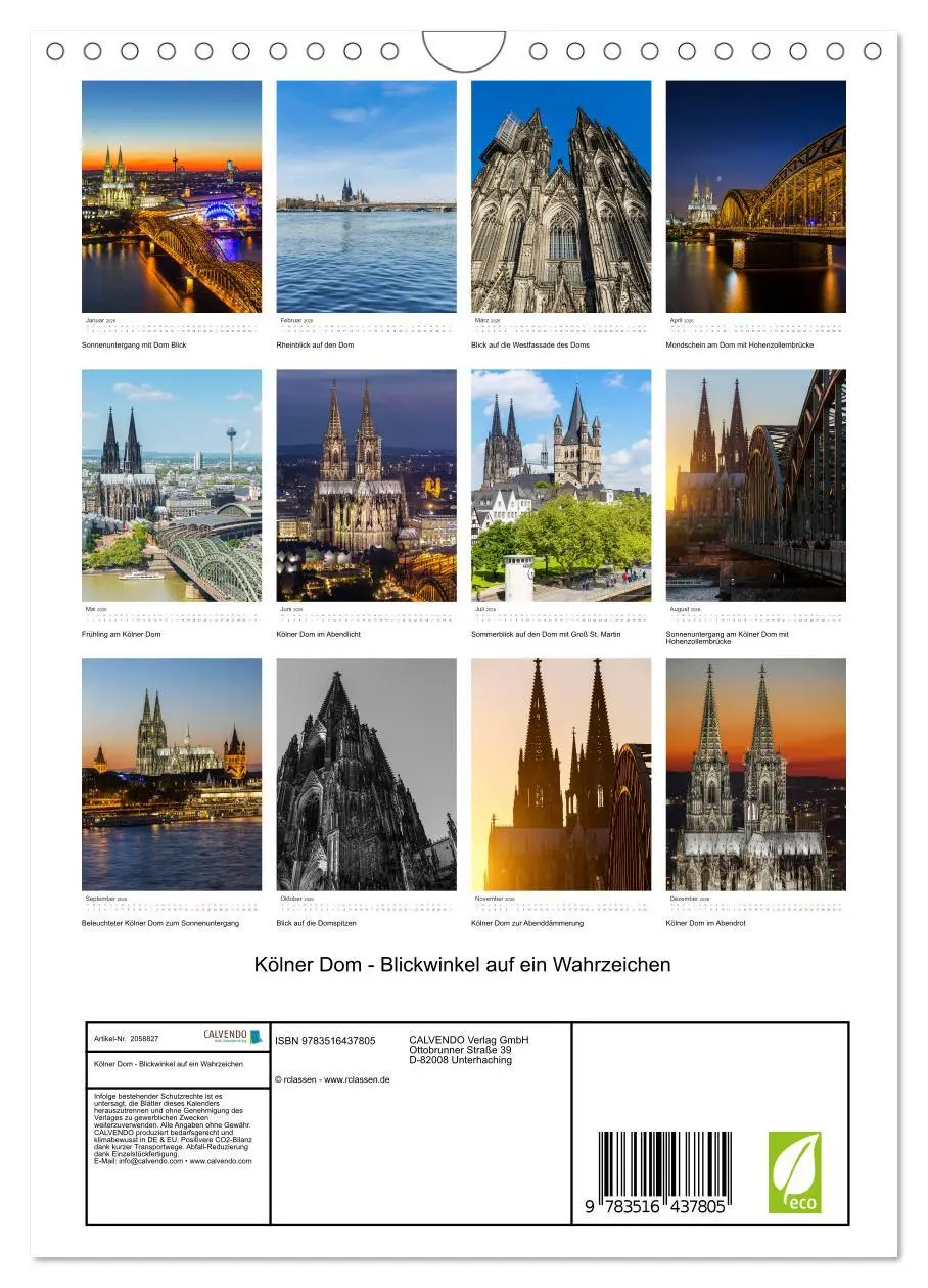 Bild: 9783516437805 | Kölner Dom - Blickwinkel auf ein Wahrzeichen (Wandkalender 2026 DIN...