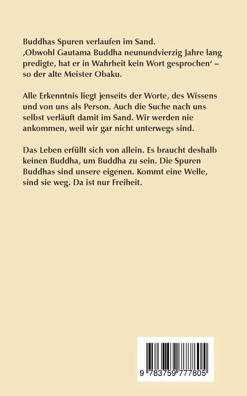 Rückseite: 9783759777805 | Buddhas Spuren im Sand | Betrachtungen | Dieter Wartenweiler | Buch