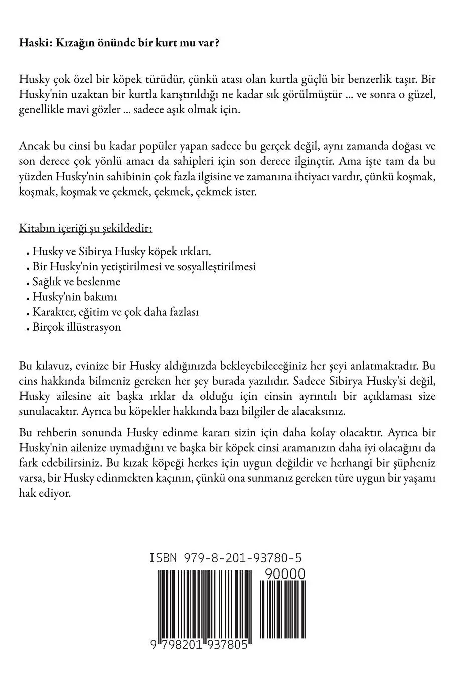 Rückseite: 9798201937805 | Sibirya Kurdu (Haski) | Yusuf Yilmaz | Taschenbuch | Türkisch | 2023