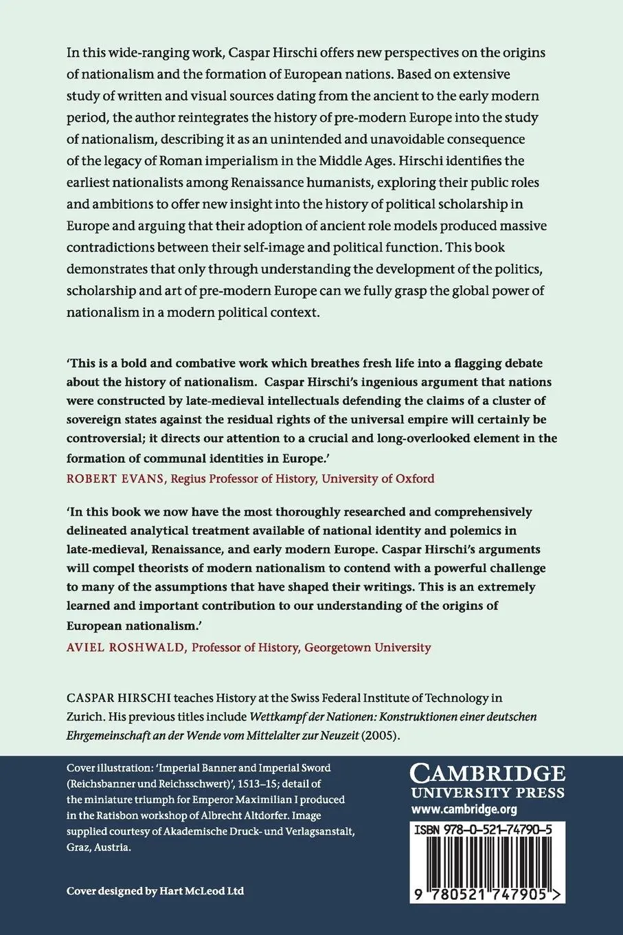 Rückseite: 9780521747905 | The Origins of Nationalism | Caspar Hirschi | Taschenbuch | Englisch