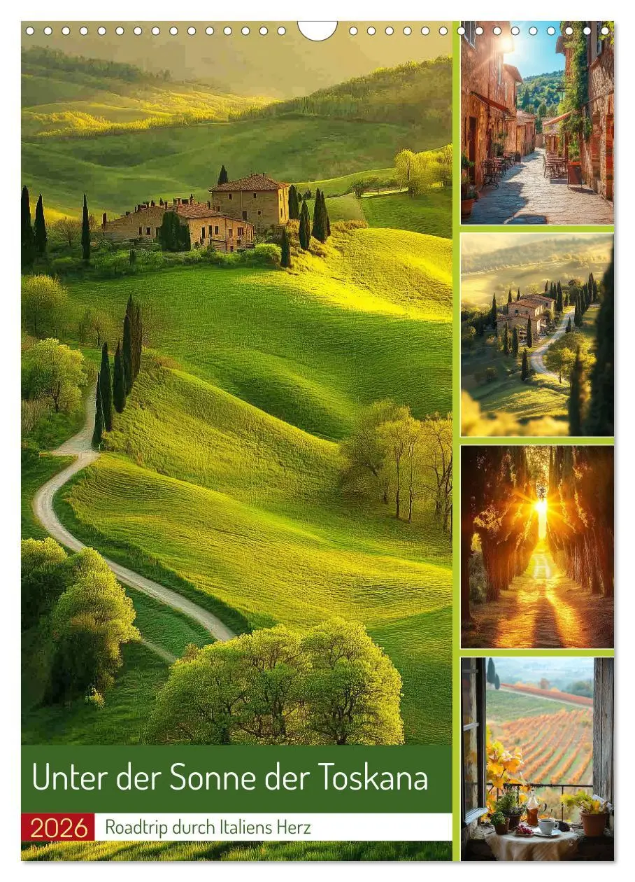 Cover: 9783457267905 | Unter der Sonne der Toskana (Wandkalender 2026 DIN A3 hoch),...