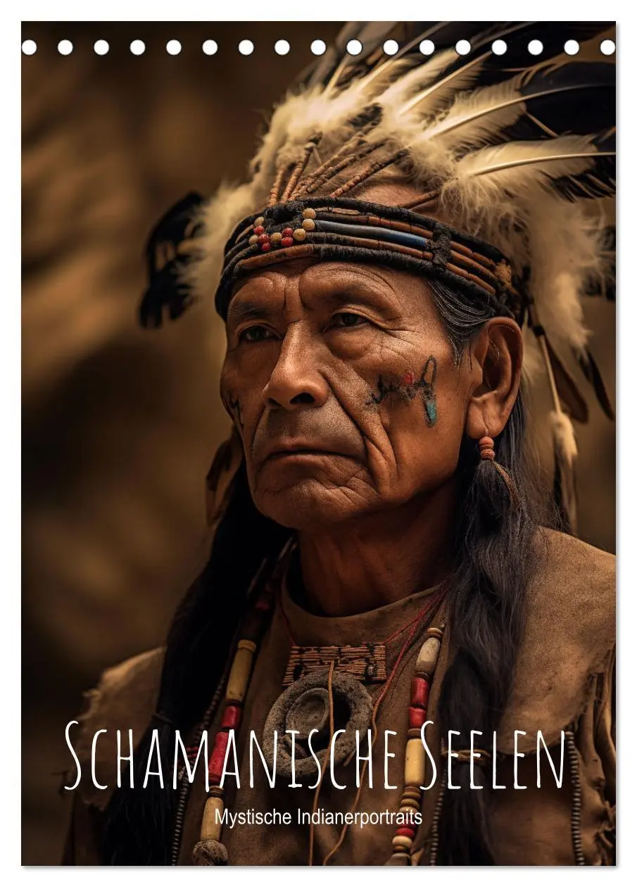 Cover: 9783516287905 | Schamanische Seelen: Mystische Indianerportraits (Tischkalender...