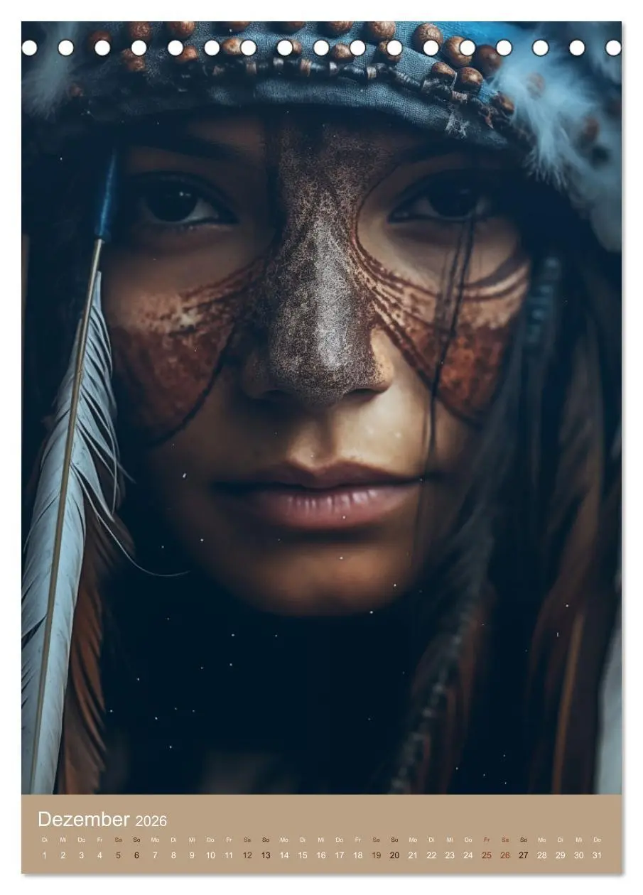 Bild: 9783516287905 | Schamanische Seelen: Mystische Indianerportraits (Tischkalender...