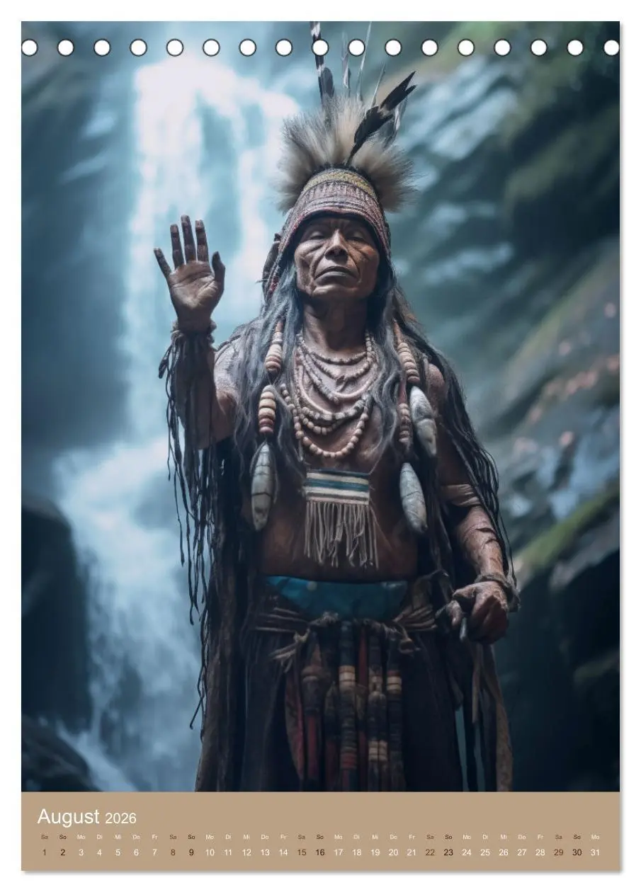 Bild: 9783516287905 | Schamanische Seelen: Mystische Indianerportraits (Tischkalender...