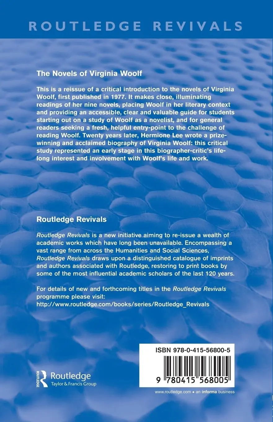 Rückseite: 9780415568005 | The Novels of Virginia Woolf (Routledge Revivals) | Hermione Lee