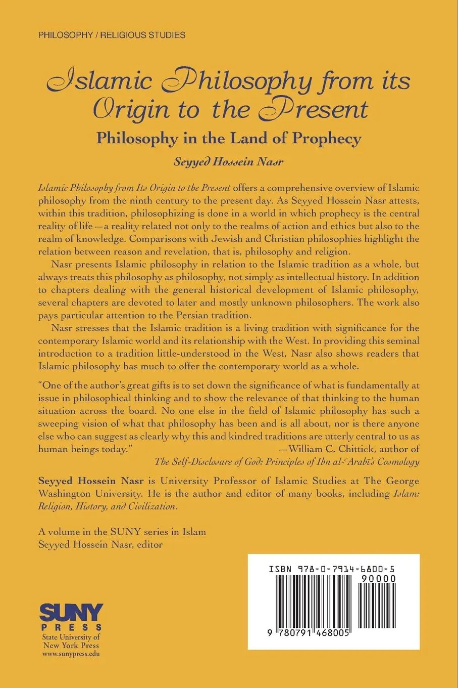 Rückseite: 9780791468005 | Islamic Philosophy from Its Origin to the Present | Nasr | Taschenbuch