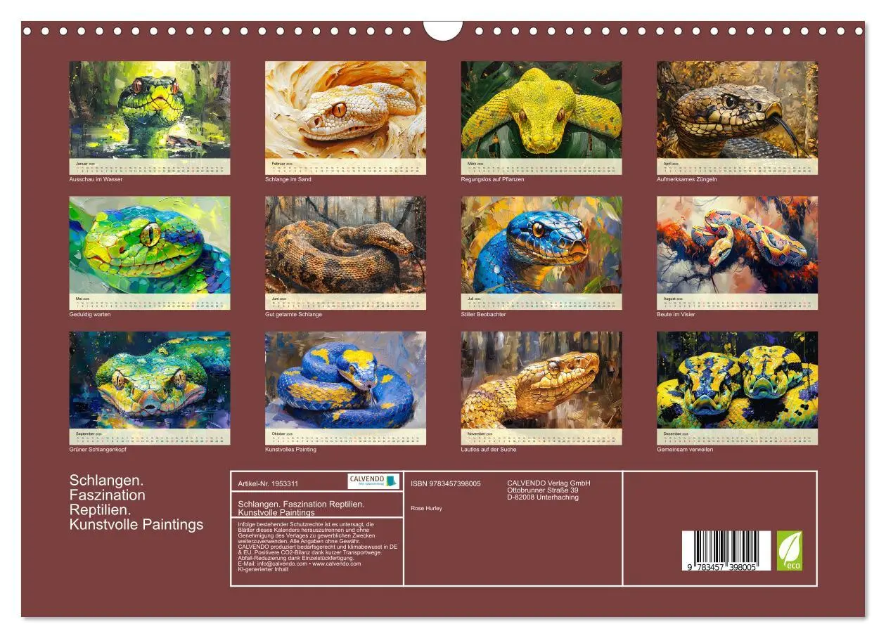 Bild: 9783457398005 | Schlangen. Faszination Reptilien. Kunstvolle Paintings...