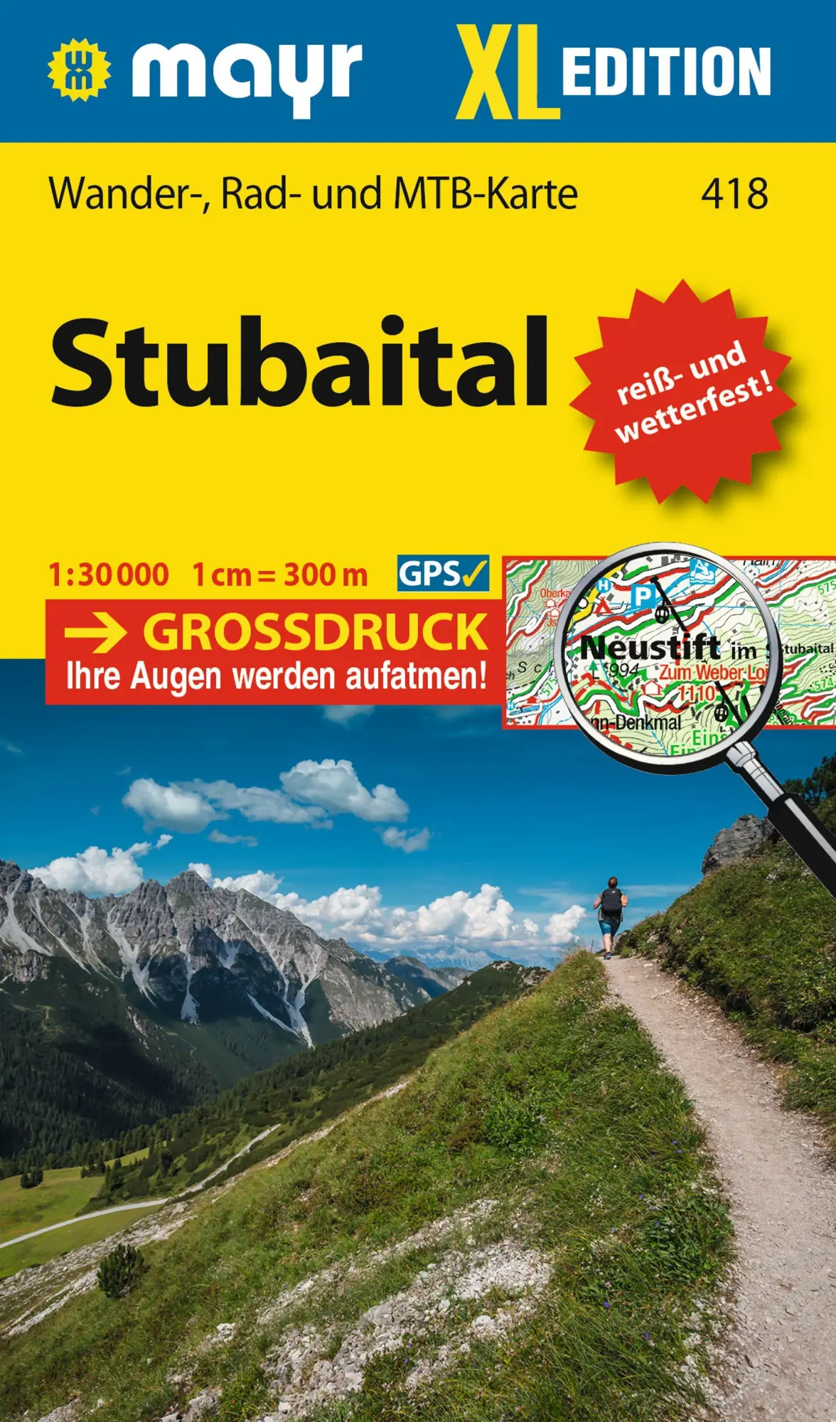 Cover: 9783991218005 | Mayr Wanderkarte Stubaital XL 1:30.000 | (Land-)Karte | Deutsch | 2023