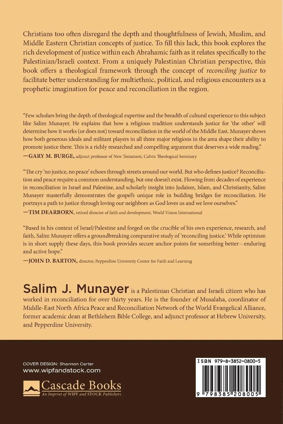 Rückseite: 9798385208005 | Reconciling Justice | Salim J. Munayer | Taschenbuch | Englisch | 2024