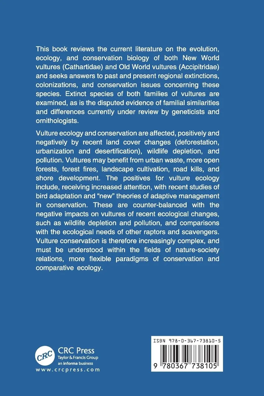 Rückseite: 9780367738105 | Vultures | Their Evolution, Ecology and Conservation | Campbell | Buch