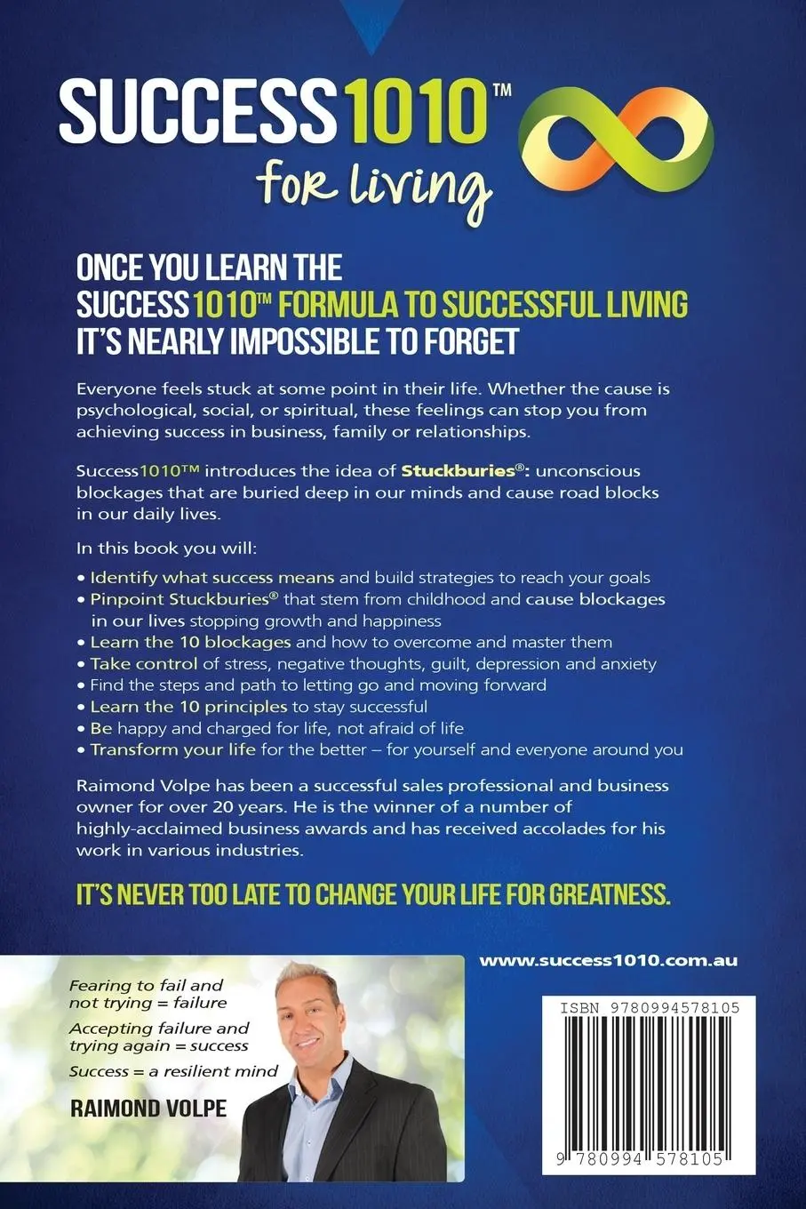 Rückseite: 9780994578105 | Success1010 For Living | Achieve Your Goals and Stay Successful | Buch