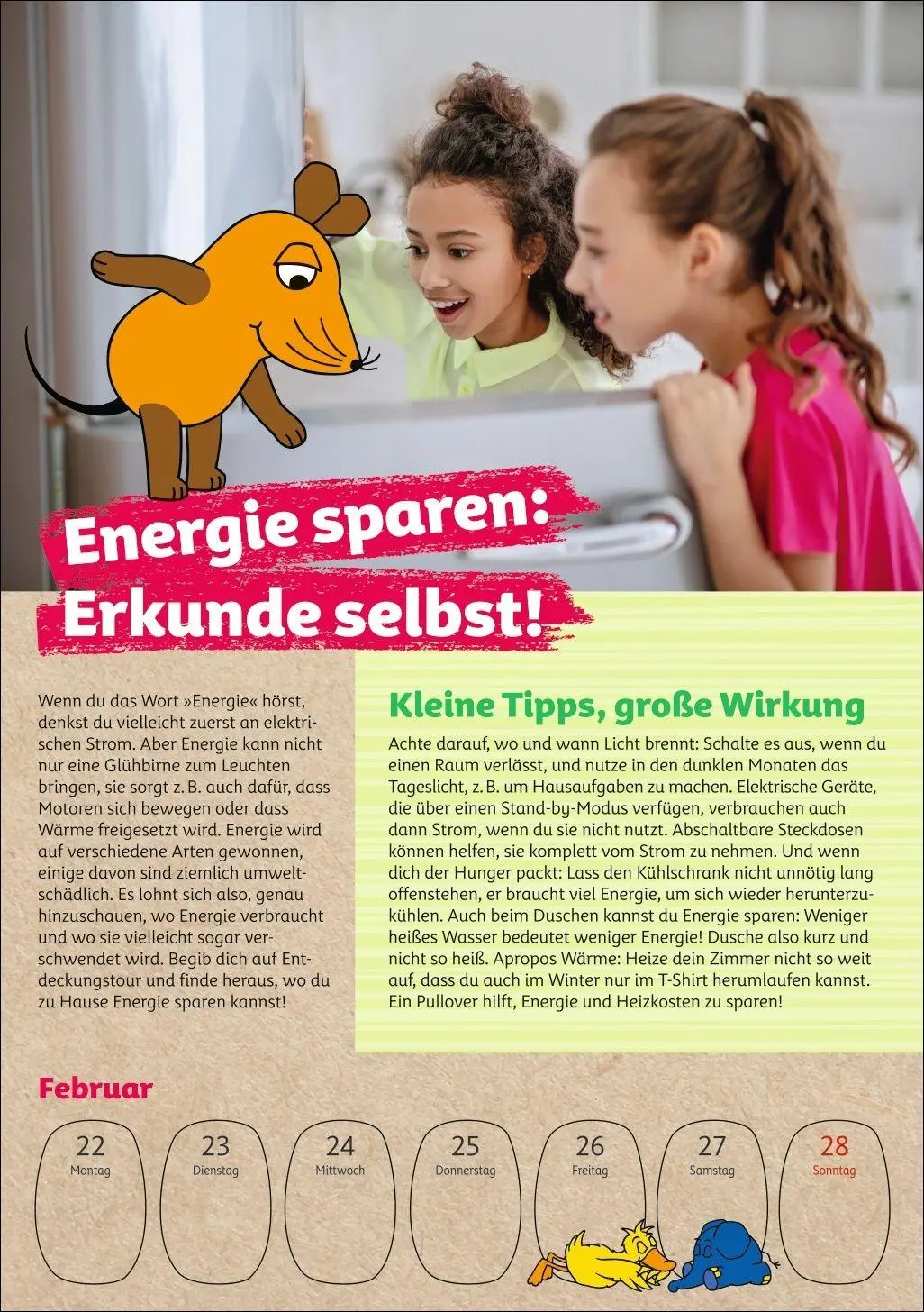 Bild: 9783840038105 | Schütze die Erde mit der Maus Kalender 2027 - Wochenplaner | Ulrike