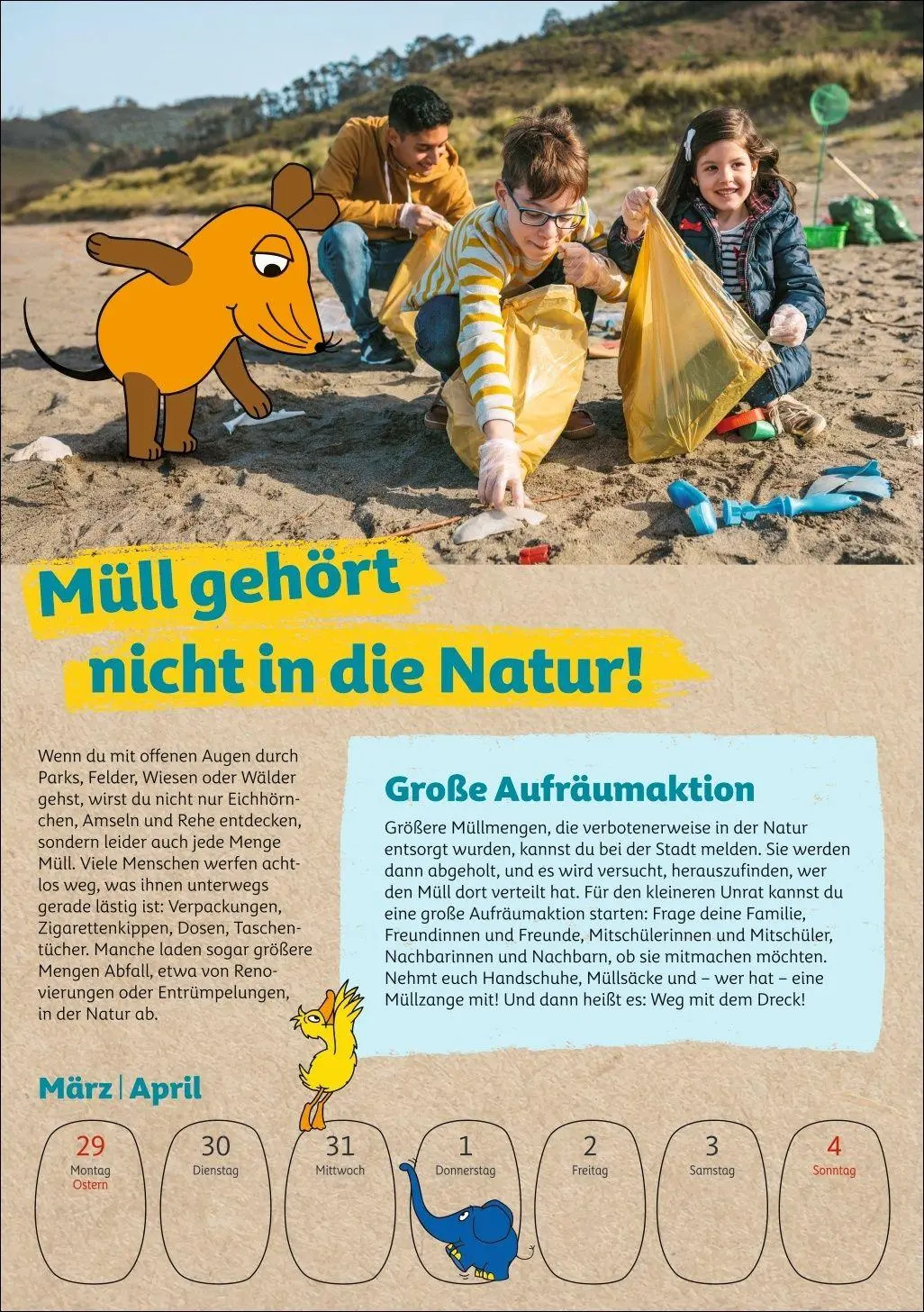 Bild: 9783840038105 | Schütze die Erde mit der Maus Kalender 2027 - Wochenplaner | Ulrike