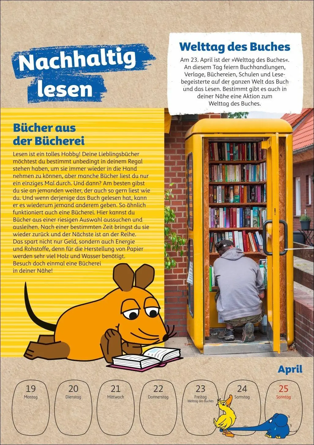 Bild: 9783840038105 | Schütze die Erde mit der Maus Kalender 2027 - Wochenplaner | Ulrike