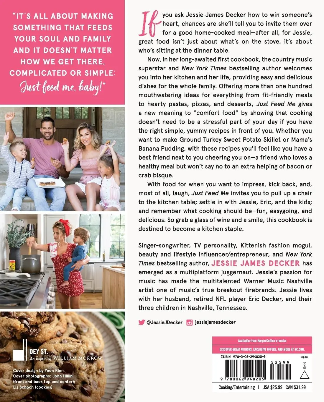 Rückseite: 9780062948205 | Just Feed Me | Jessie James Decker | Taschenbuch | Englisch | 2023