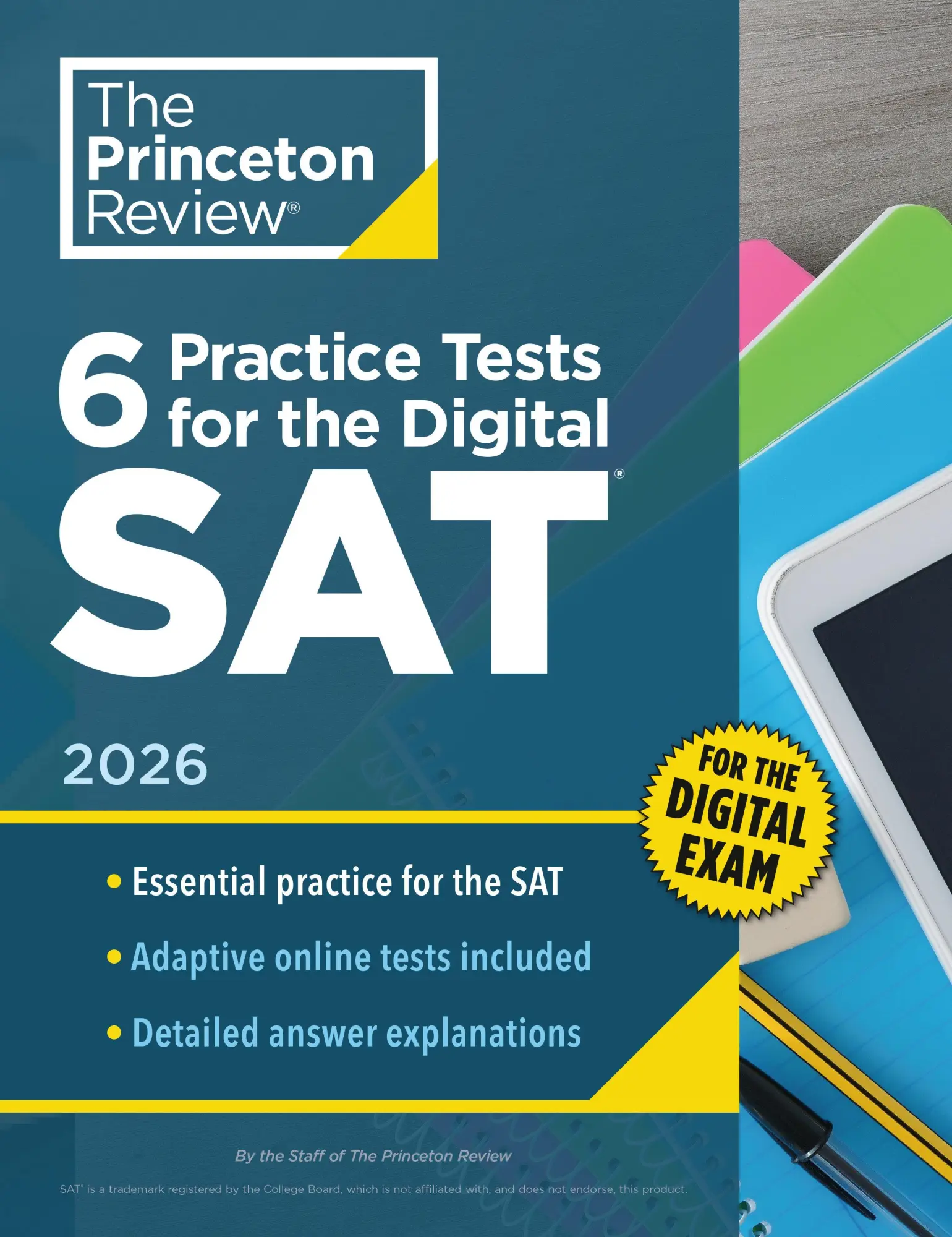 Cover: 9780593518205 | 6 Practice Tests for the Digital Sat, 2026 | The Princeton Review