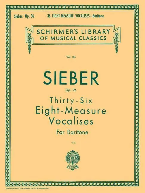 Cover: 73999528305 | 36 Eight-Measure Vocalises, Op. 96 | F. Sieber | Taschenbuch | Buch