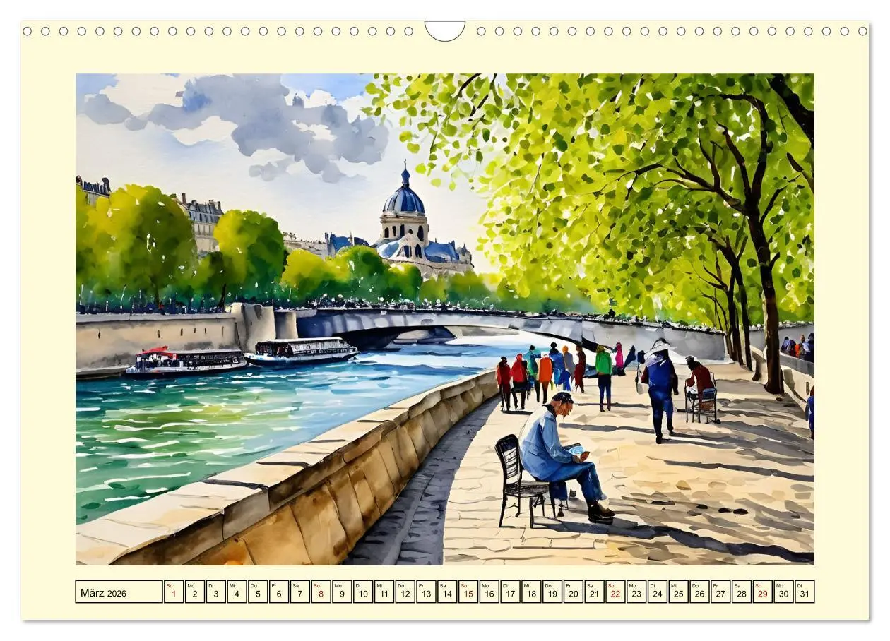 Bild: 9783457368305 | Paris - Stadt der Liebe (Wandkalender 2026 DIN A3 quer), CALVENDO...