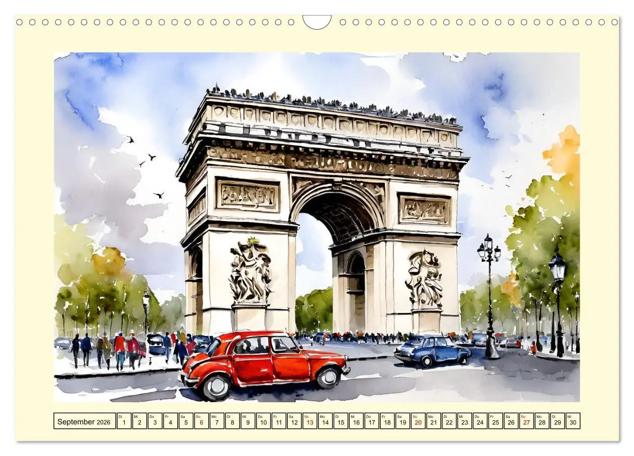Bild: 9783457368305 | Paris - Stadt der Liebe (Wandkalender 2026 DIN A3 quer), CALVENDO...