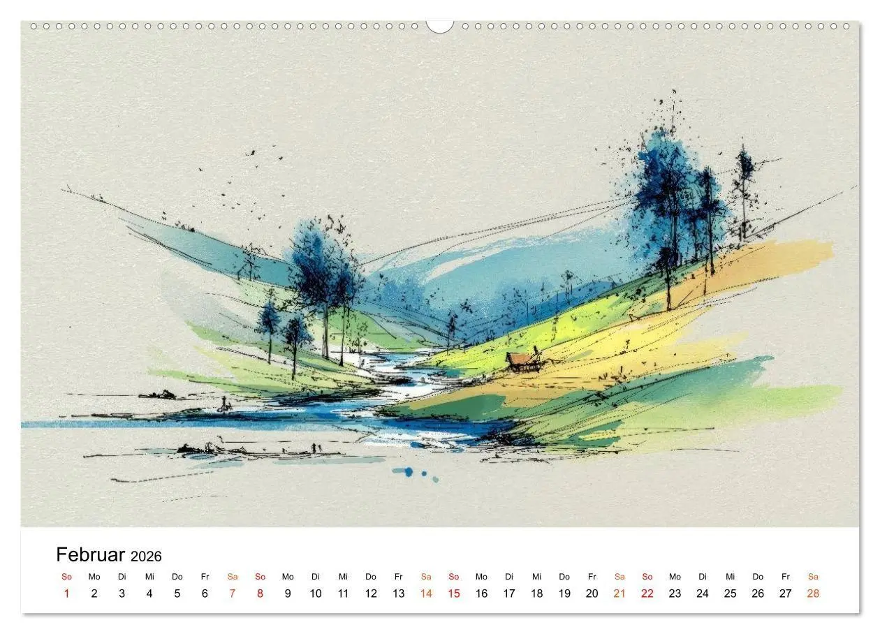 Bild: 9783516698305 | Kunst trifft Landschaft (hochwertiger Premium Wandkalender 2026 DIN...