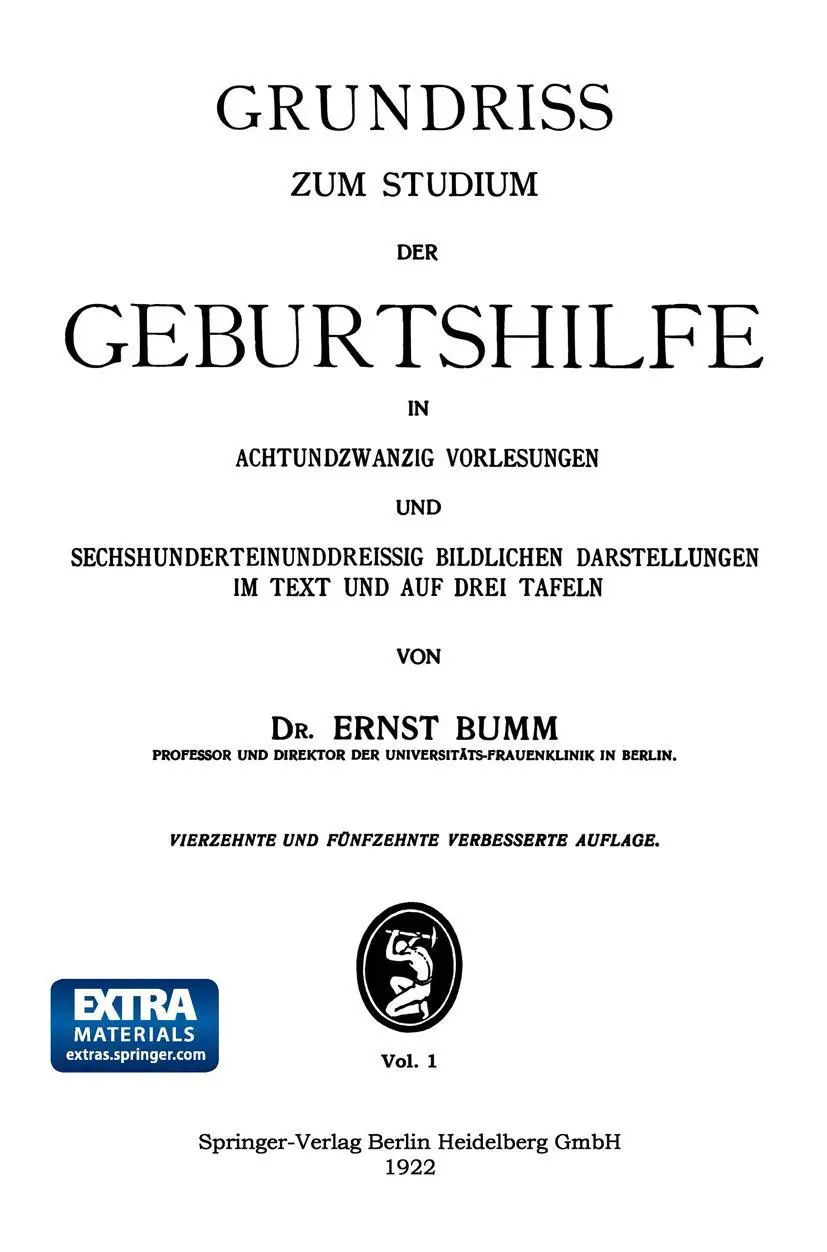 Cover: 9783662298305 | Grundriss zum Studium der Geburtshilfe, in 28 Vorlesungen u. 631...